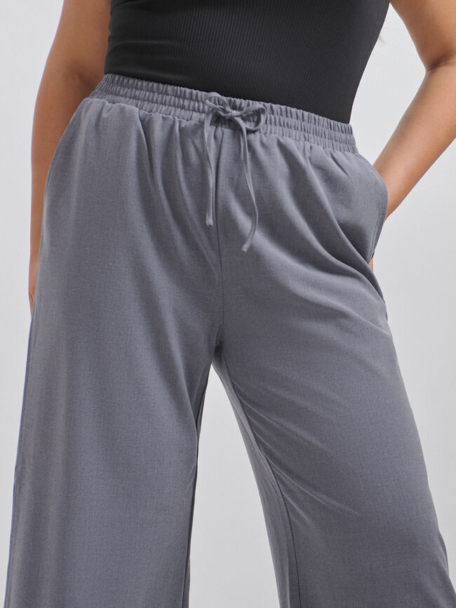 PANTALÓN PALAZZO Gris Oscuro