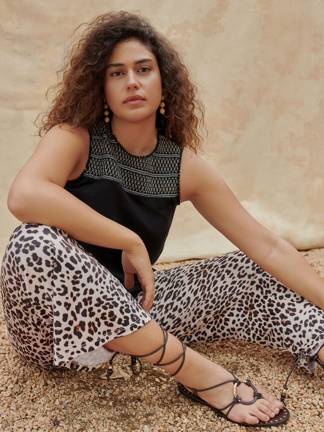 PANTALÓN CULOTTE LEOPARDO Estampado 1