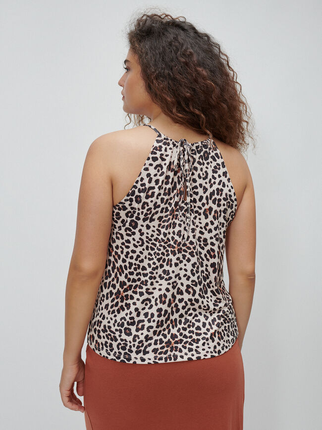 TOP HALTER LEOPARDO Estampado 1