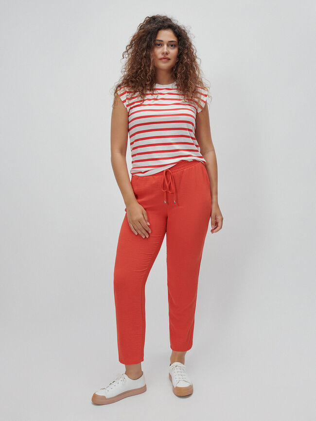 PANTALON JOGGER BOLSILLOS naranja coral