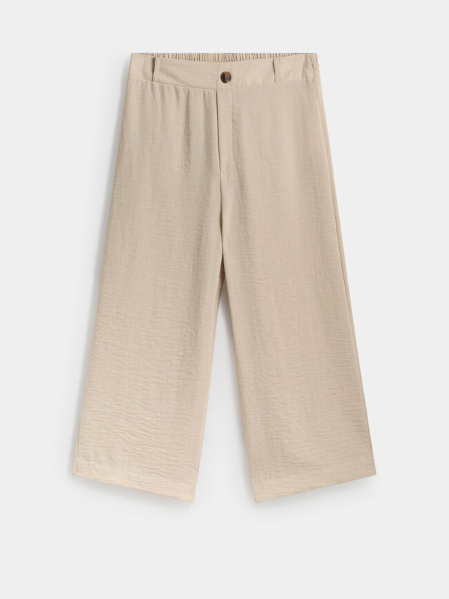 PANTALÓN RÚSTICO CULOTTE Beige