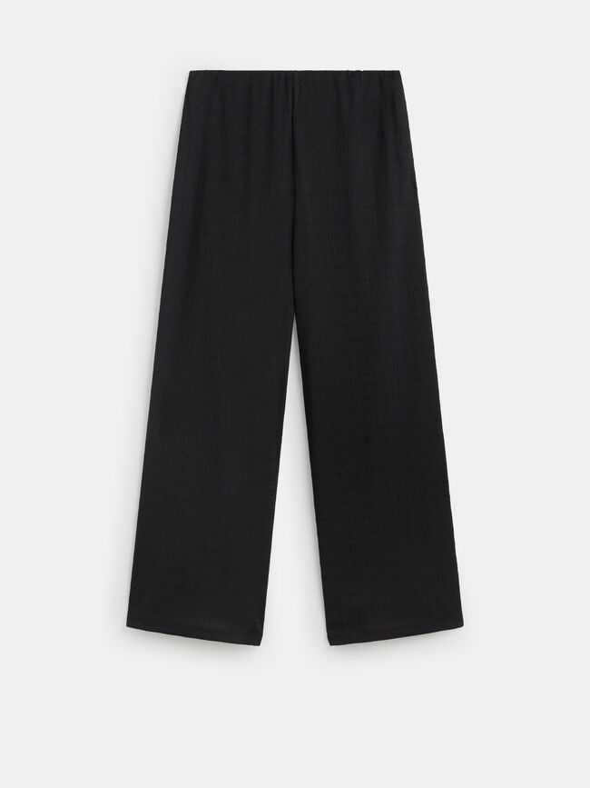 PANTALÓN CULOTTE TEXTURA Negro