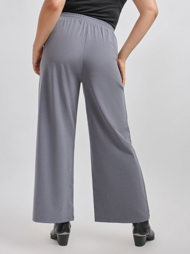 PANTALÓN PALAZZO Gris Oscuro