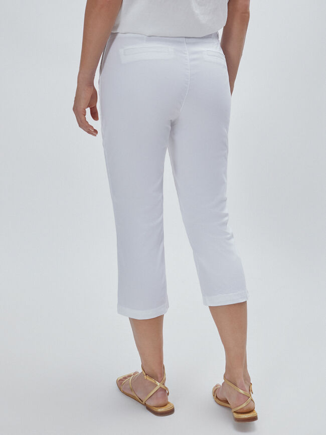 PANTALÓN CAPRI ALGODÓN Blanco Optico