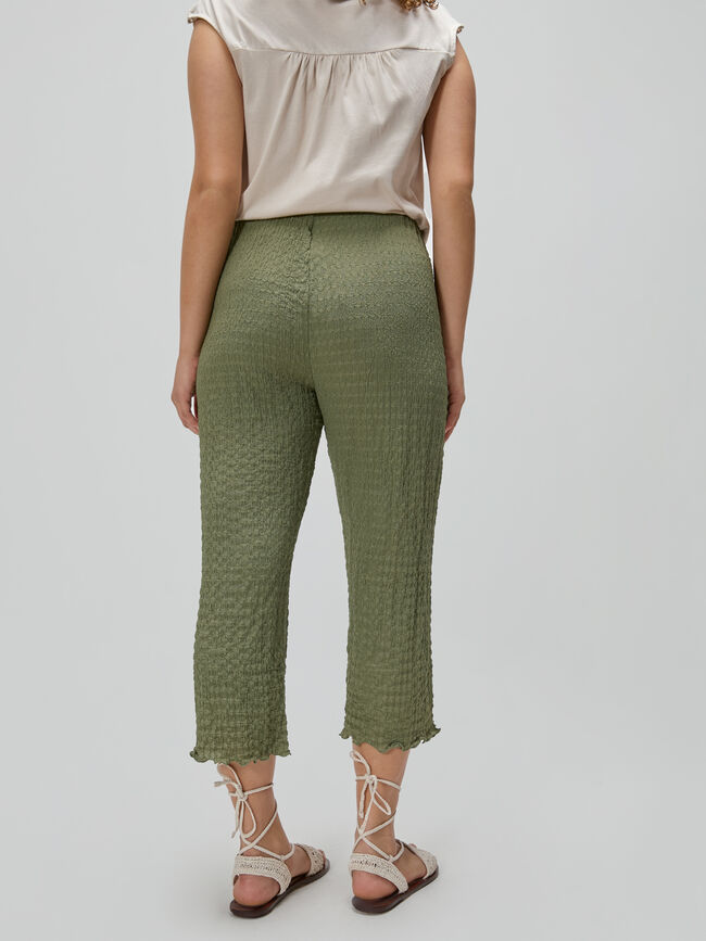 PANTALÓN CULOTTE TEXTURA Kaki