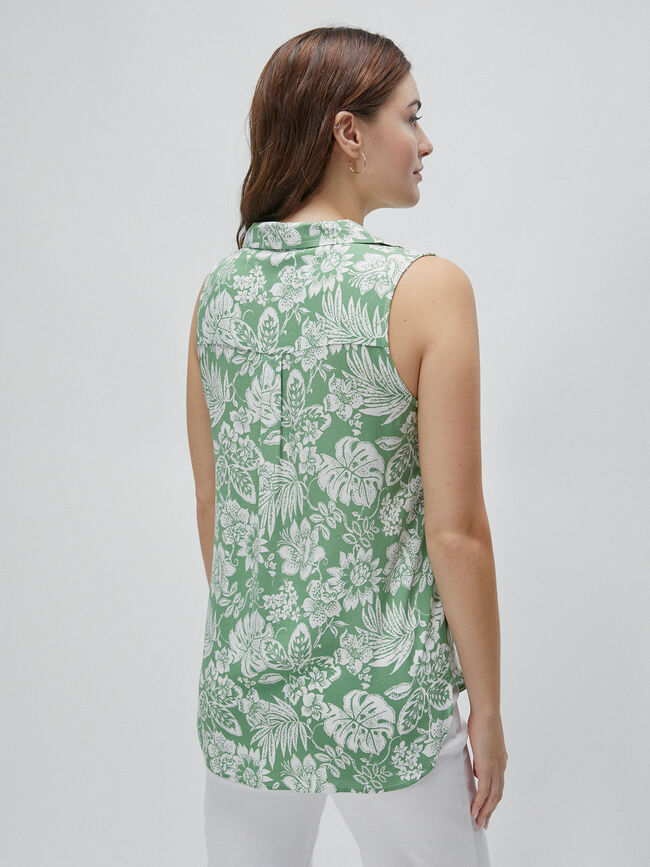 Blusa sin mangas Verde