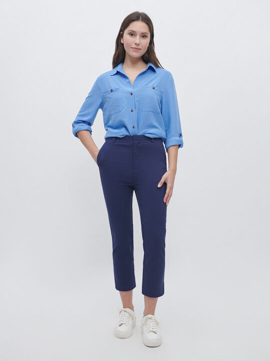 Pantalón de Vestir Dama Parada Collection Plus Azul- Varias Tallas - 955233