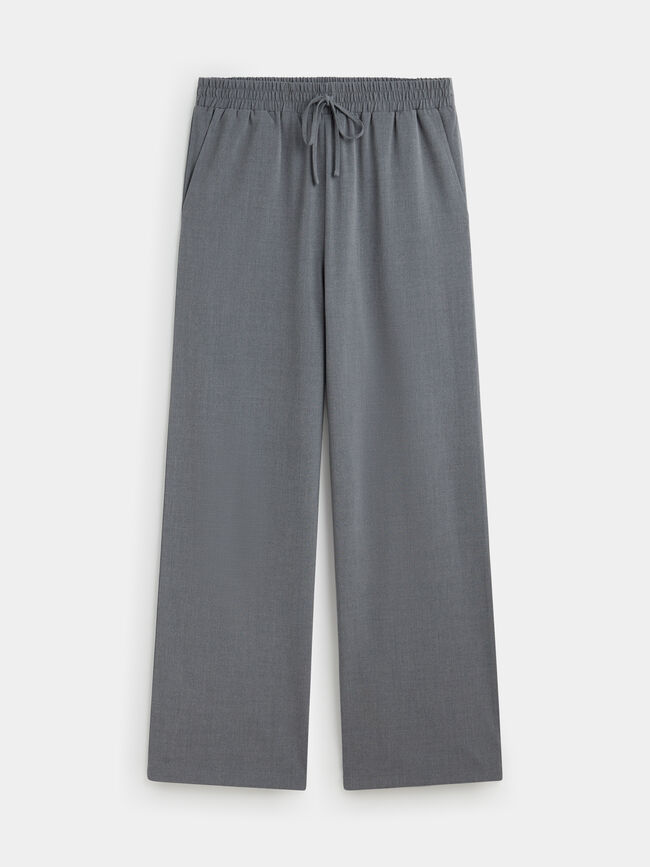 PANTALÓN PALAZZO Gris Oscuro