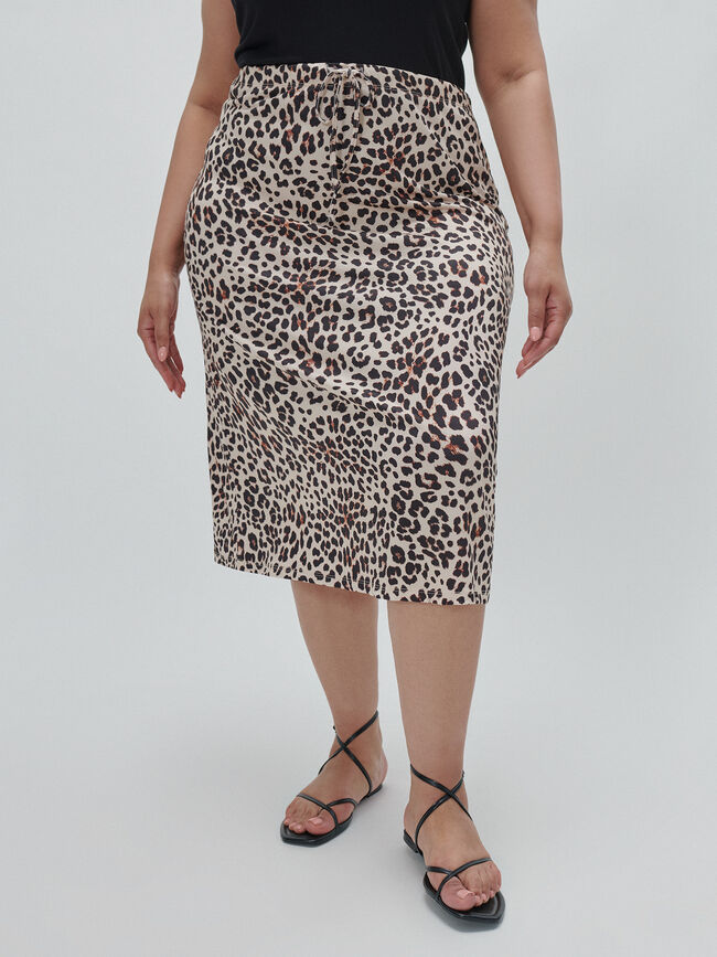 FALDA MIDI LEOPARDO Estampado 1