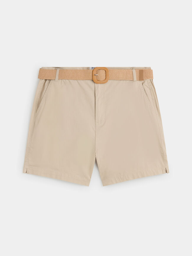 SHORT CHINO CINTURÓN Beige