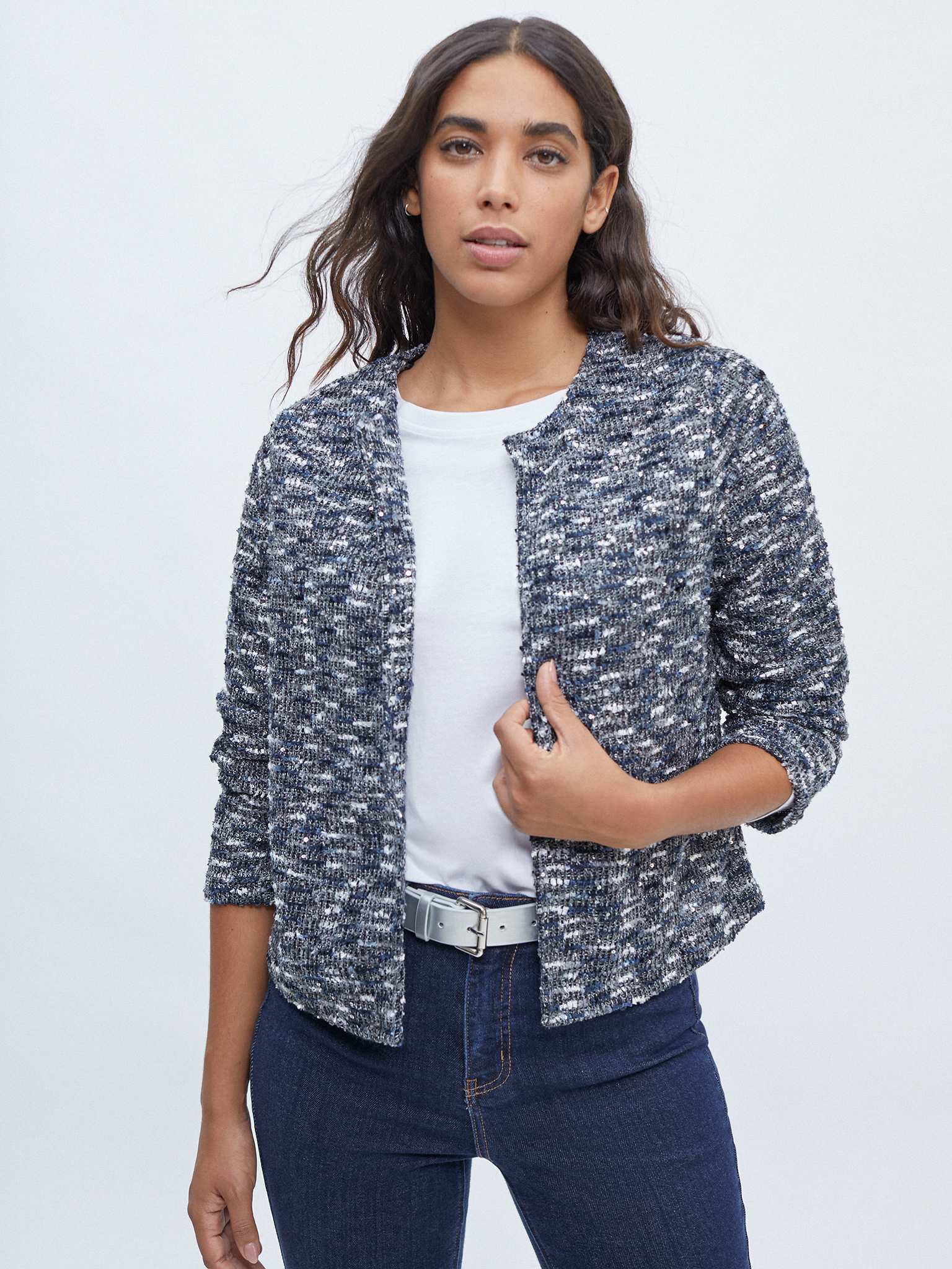 CHAQUETA TWEED LENTEJUELAS ENCUENTROMODA ENCUENTRO